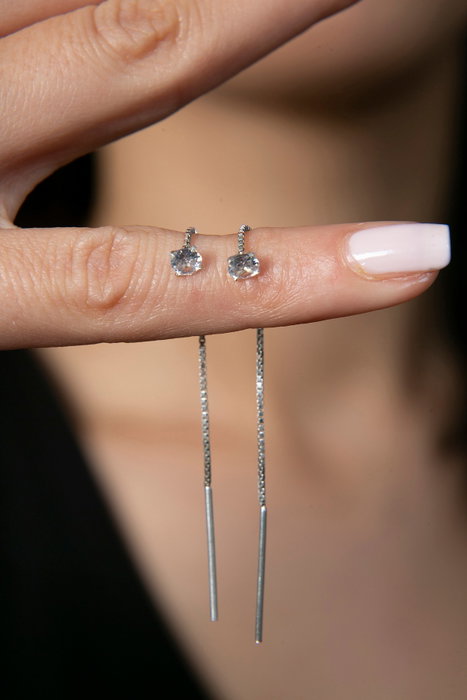 Heliophilia Silver Pendientes de Plata de Ley 925 con Diseño enhebrador Heliophilia Silver Pendientes de Plata de Ley 925 con Diseño enhebrador